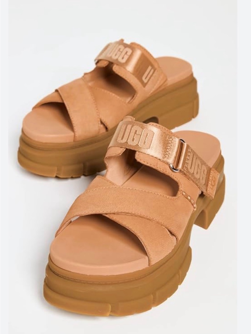 UGG Ashton Platform Slide Sandals Toast size 6.5/EU37.5 RARE